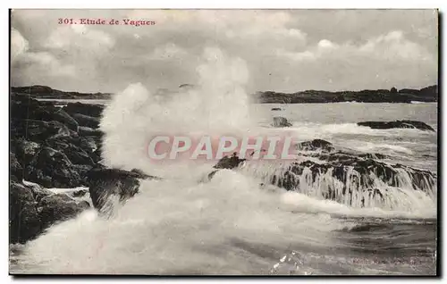 Cartes postales Etude de vagues