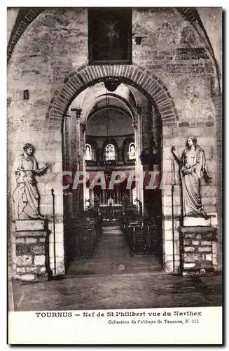 Cartes postales Tournus Nef de St Philibert vue du Narthex