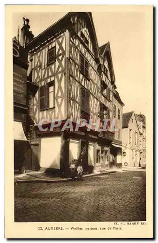 Cartes postales Auxerre Vieilles maisons rue de Paris