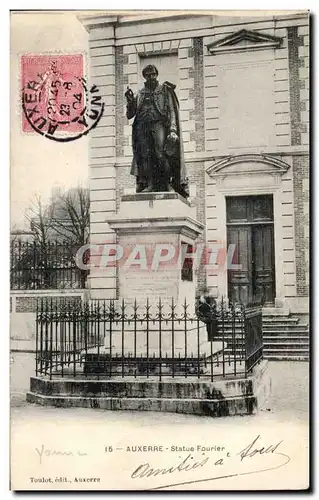 Cartes postales Auxerre Statue Fourier