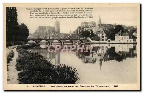 Ansichtskarte AK Auxerre Vue prise en aval du pont de la Tournelle