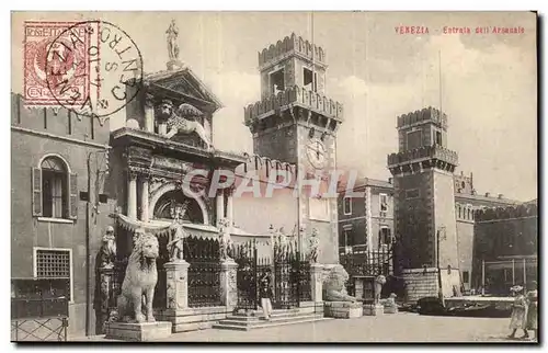 Cartes postales Italie Italia Venezia Entrata dell Arsenale Lion