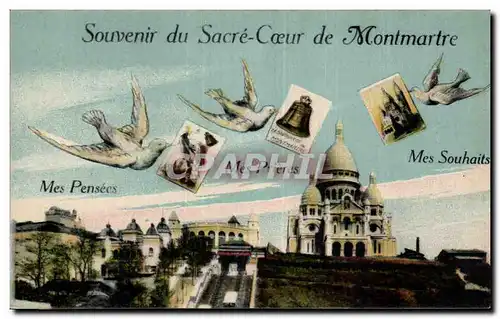 Cartes postales Paris Souvenir du Sacre Coeur de Montmartre