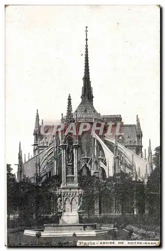 Cartes postales Paris Abside de Notre Dame