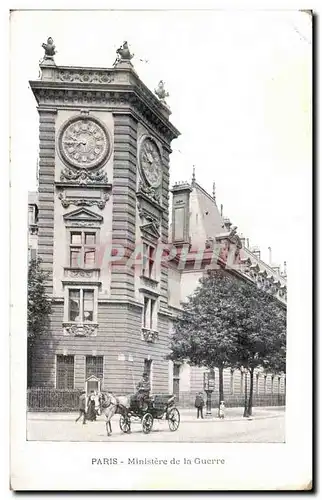 Cartes postales Paris Ministere de la guerre