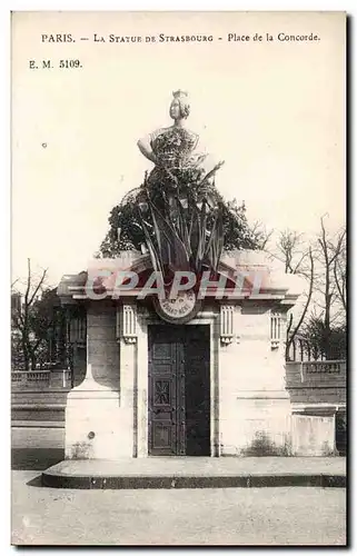 Paris Ansichtskarte AK Statue de Strasbourg place de la Concorde