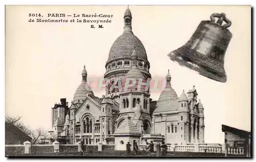 Ansichtskarte AK Paris Sacre Coeur de Montmartre et la savoyarde Cloche Clock