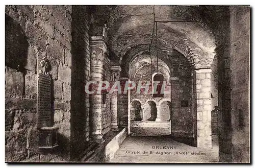 Cartes postales orleans Crypte de St Aignan