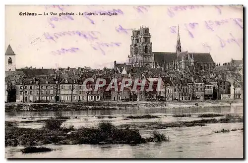 Ansichtskarte AK Orleans Vue generale la Loire Les quais