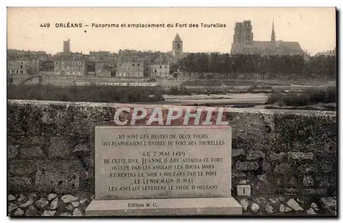 Cartes postales Orleans Panorama et emplacement du fort des Tourelles