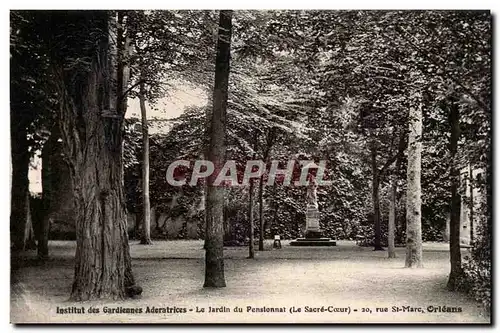 Cartes postales Orleans Institut des gardiennes adoratrices Le jardin du pensionnat (le Sacre Coeur) 20 rue St M