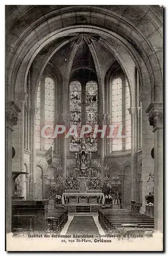 Cartes postales Orleans Institut des Gardiennes adoratrices 20 rue st Marc Interieur de la chapelle