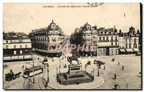 Cartes postales Orleans Place du Martroi (cote Nord)