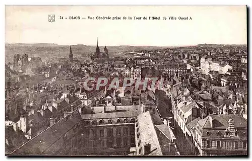 Ansichtskarte AK Dijon Vue generale prise de la tour de l&#39hotel de ville