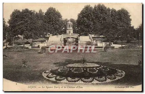 Cartes postales Dijon Le square Darcy et le chateau d&#39eau