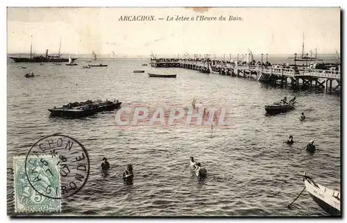 Cartes postales Arcachon La jetee a l&#39heure du bain