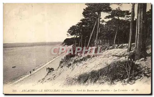 Cartes postales Arcachon le Moulleau Bord du bassin des abatilles La corniche