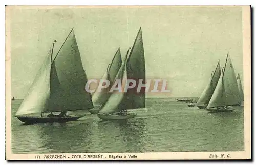 Arcachon Cartes postales Regates a voile