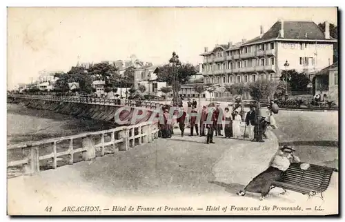 Arcachon Cartes postales Hotel de France et promenade