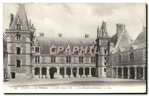Cartes postales Blois Aile Louis XII Facade interieure