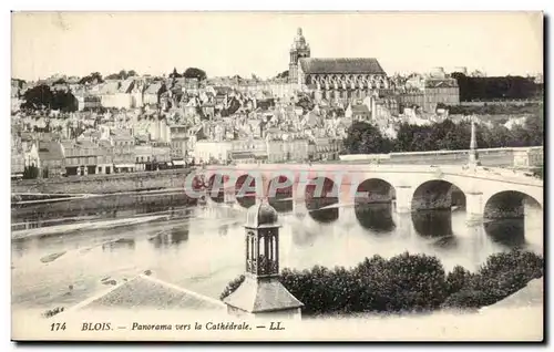 Cartes postales Blois Panorama vers la cathedrale