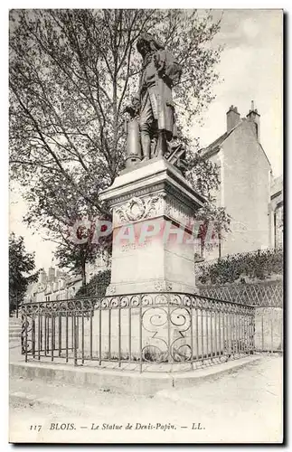 Ansichtskarte AK Blois La statue de Denis Papin