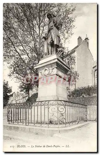 Cartes postales Blois La statue de Denis Papin