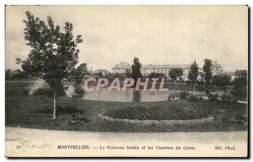 Montpellier Ansichtskarte AK Le nouveau jardin et les casernes du genie