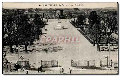 Montpellier Cartes postales Le Peyrou Vue generale