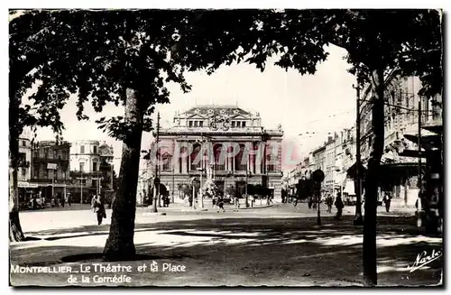 Montpellier Cartes postales Le theatre et la place de la comedie