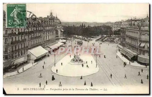 Montpellier Ansichtskarte AK Perspective prise de la terrasse du theatre