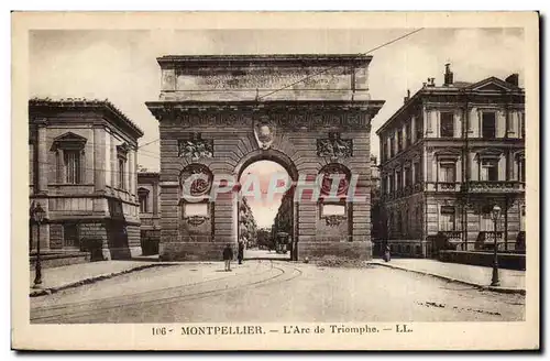 Montpellier Cartes postales L'arc de triomphe