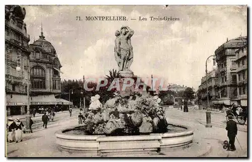 Montpellier Ansichtskarte AK Les trois Graces