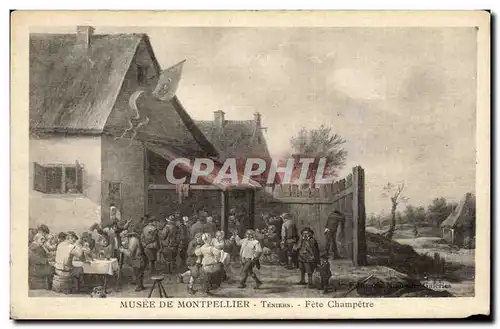 Montpellier Cartes postales Musee Teniers Fete Champetre