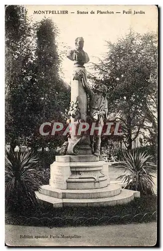 Montpellier Cartes postales Statue de Planchon Petit jardin