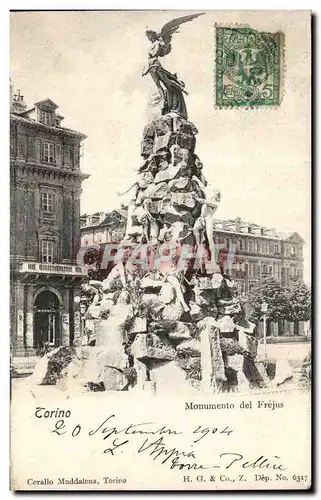 Cartes postales Italie Italia Torino Monumento del FRejus