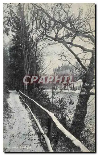 Cartes postales Paysage sous la neige January Twilight