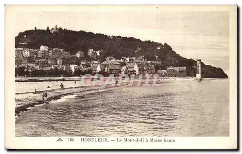 Cartes postales Honfleur Le Mont Joli a maree haute