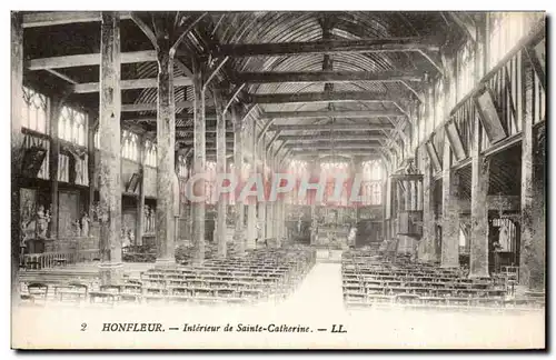 Cartes postales Honfleur interieur de Ste Catherine