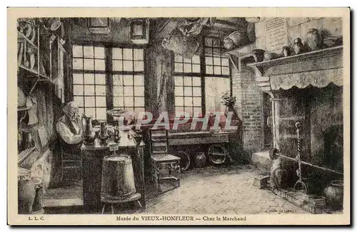 Cartes postales Honfleur Musee Chez le marchand