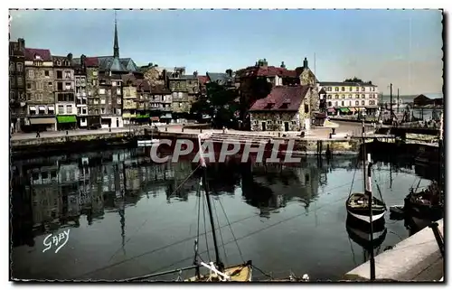 Cartes postales moderne Honfleur Le vieux bassin et la Lieutenance