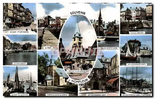 Moderne Karte Honfleur Souvenir