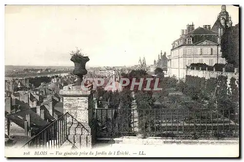 Cartes postales Blois Vue generale prise du jardin de l&#39eveche