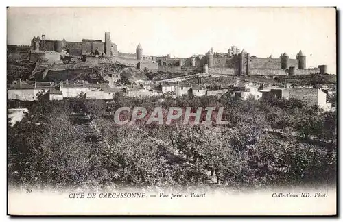 Cartes postales Carcassonne Vue prise a l'ouest