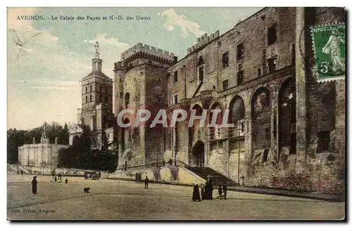 Cartes postales Avignon Le palais des papes et ND des dunes