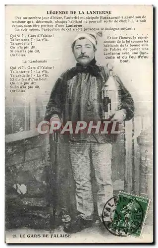 Cartes postales Falaise Legende de la lanterne Le gars de Falaise Folklore Costume