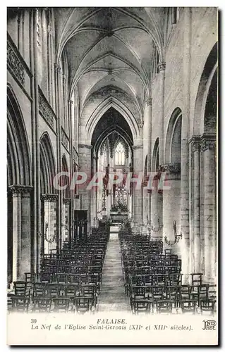 Cartes postales Falaise La nef de l&#39eglise Saint Gervais