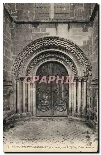 Cartes postales Saint Pierre sur Dives Eglise Porte romane