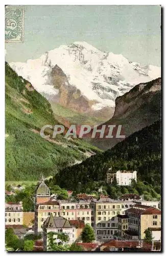 Cartes postales Suissse Interlaken und die Jungfrau