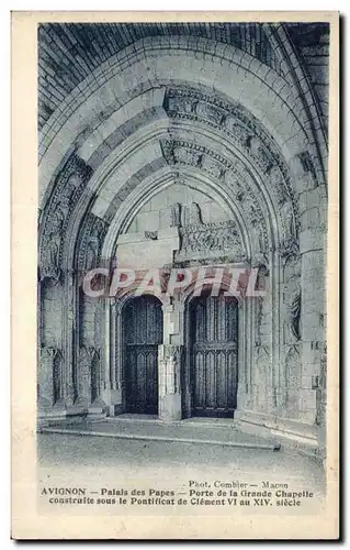 Cartes postales Avignon Palais des papes Porte de la grande chapelle Clement VI